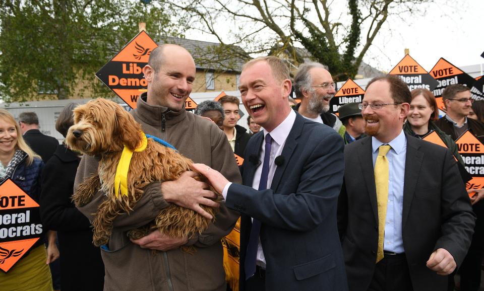  The Lib Dem boss was on the road in Cambridge