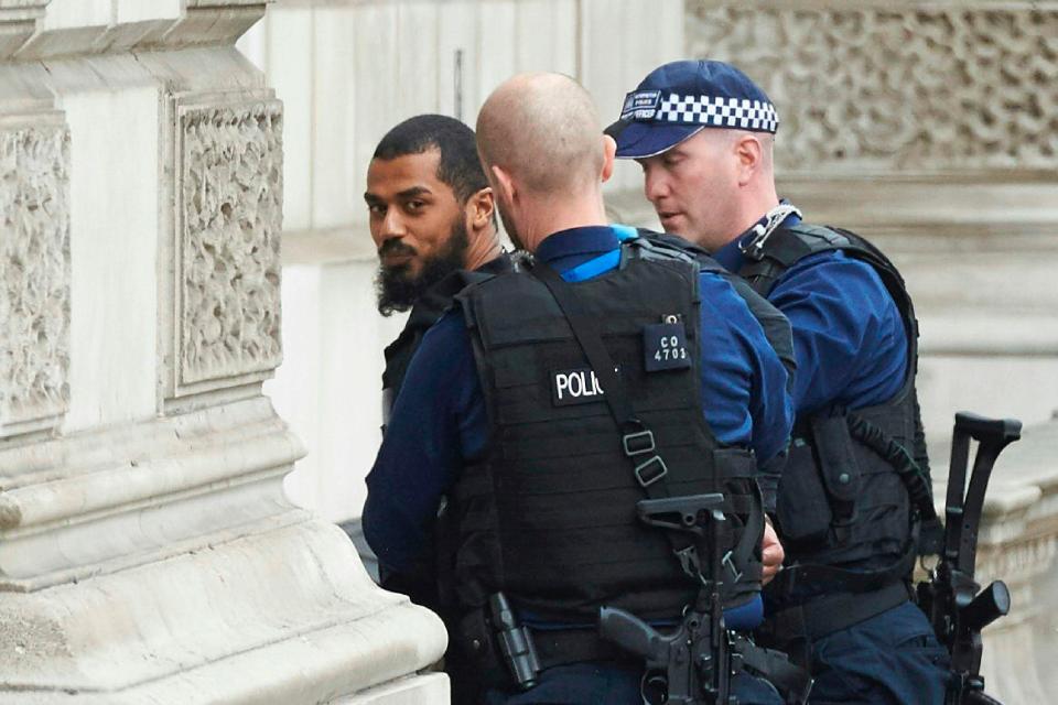  Cops swoop to arrest a terror suspect on Whitehall in dramatic scenes just weeks after London terror attack which left five dead