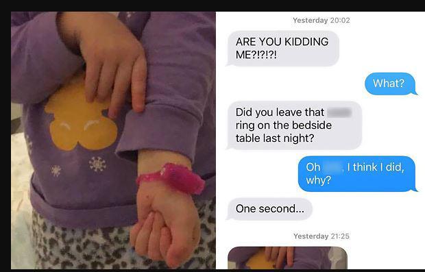 A girlfriend was understandably horrified when she noticed her niece was wearing THIS ‘bracelet’ on her arm