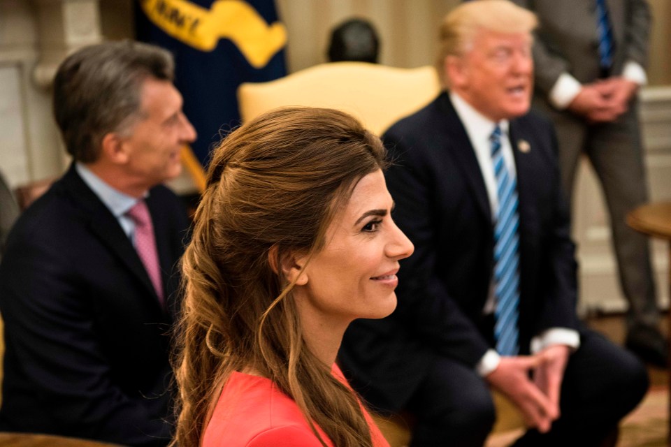 A red carpet and military honour guard awaited the couple as they pulled up at the White House