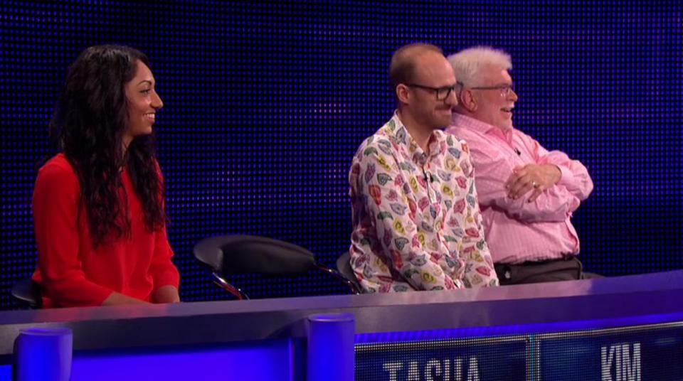  The other quizzers giggled in disbelief when Bradley made the racy remark