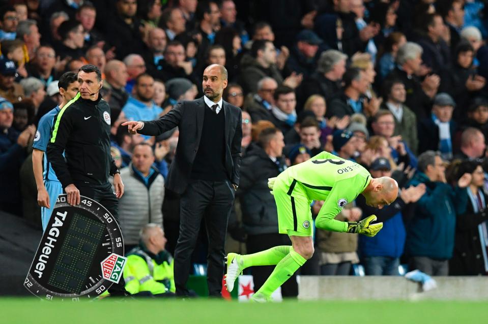  Willy Caballero came off the bench to replace Bravo and looks likely to finish the campaign as City's No1