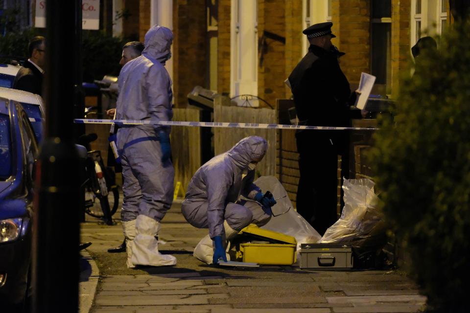  Armed plain clothes police raided the address in Willesden before forensic teams stepped in