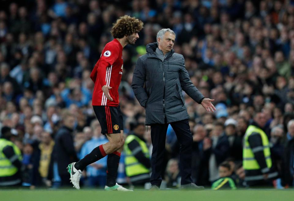  Jose Mourinho said Sergio Aguero was 'very smart' in getting Fellaini sent off