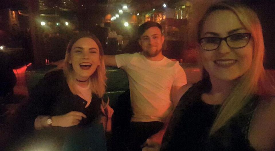  Mared Parry, 20, (left) and Georgia, 23, (right) got the ultimate revenge on the guy two-timing them when they both showed up to a date with him in a bar in London