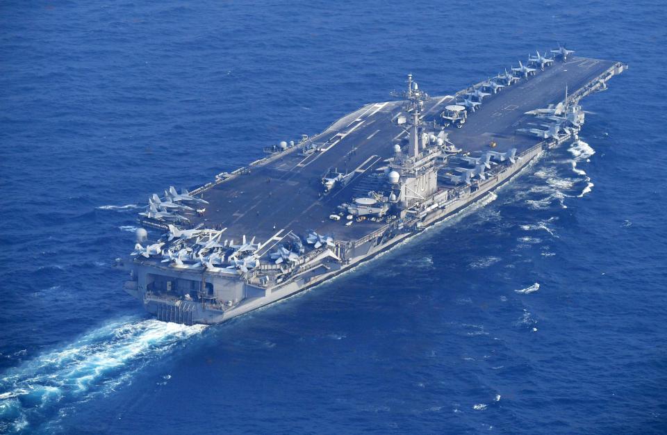 Will Trump be a war leader? USS Carl Vinson sailing towards the Korean coast this morning