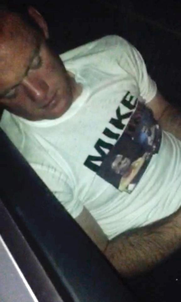  Out for count . . . new footage posted on social media shows ace asleep in cab after casino trip in August 2015