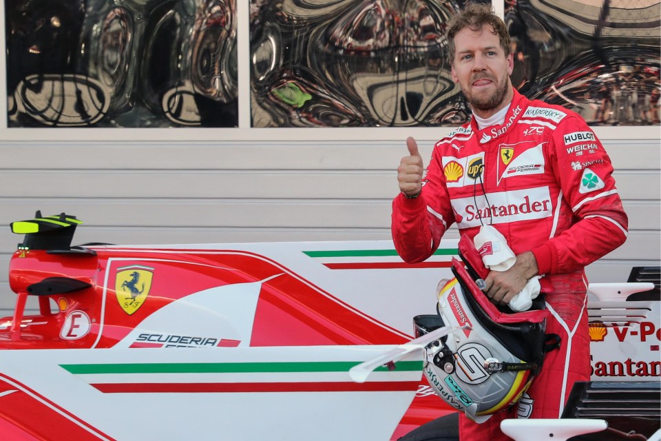 Sebastian Vettel was delighted to have snatched pole position