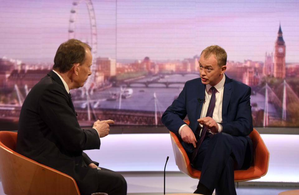  Tim Farron admitted he had been in talks with Tony Blair