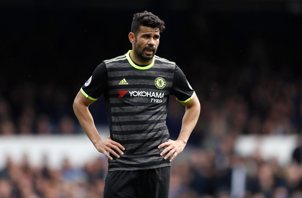  Diego Costa was guilty of a terrible miss in the first half at Goodison Park