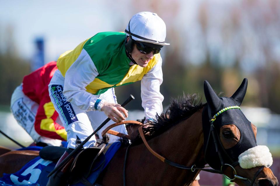  Celebration time for jockey Sam Twiston-Davies