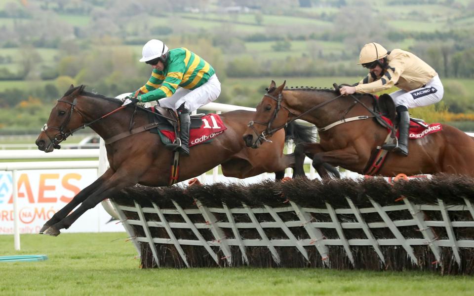  Unowhatimeanharry jumps the last ahead of Nichols Canyon