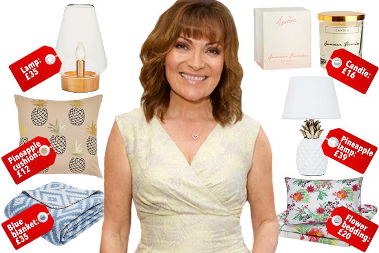  Lorraine Kelly's SS17 home collection Lorraine At Home includes pineapple themed products and flowery bedding