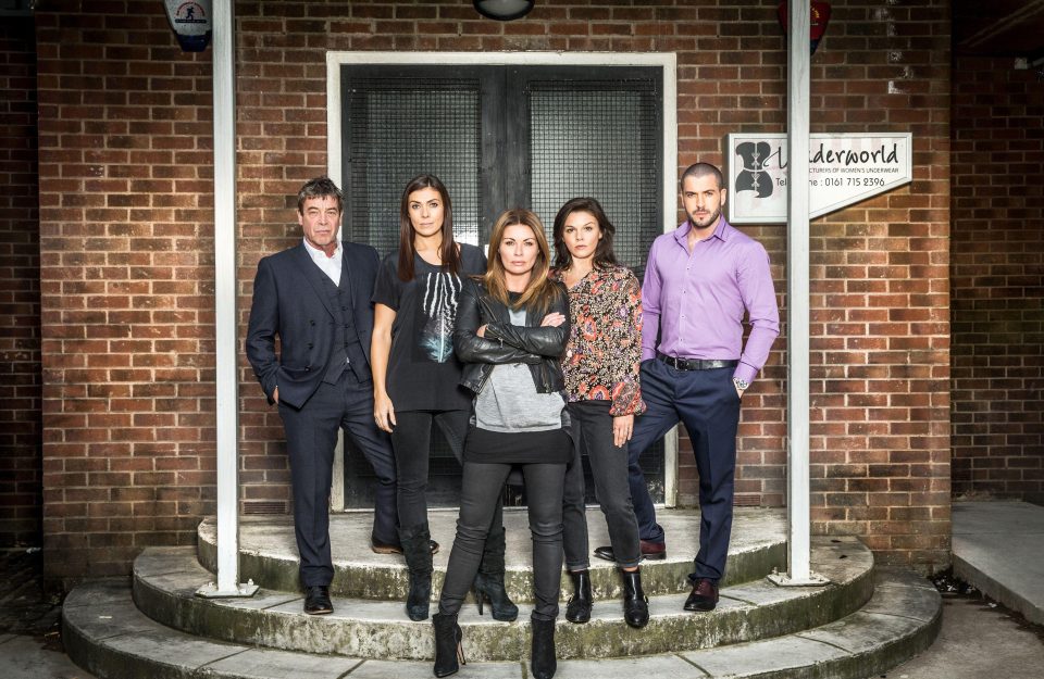  On the set of Corrie with the Connor family