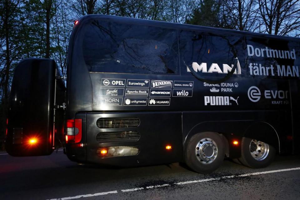  Borussia Dortmund bus came under attack after three explosions nearby