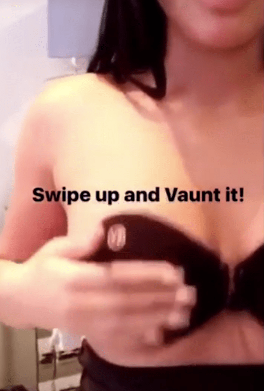  Marnie lifts her boobs in the video as she tests the bra out