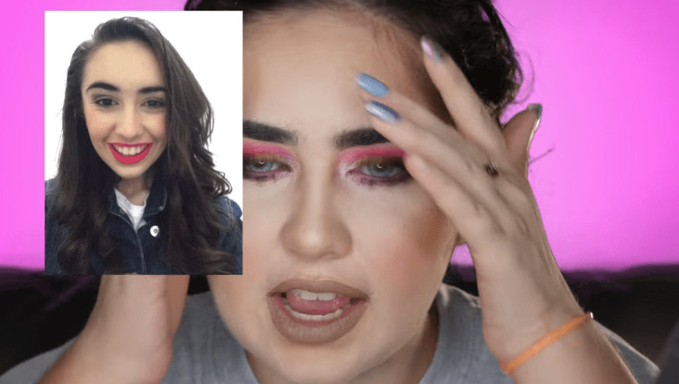  The YouTube star explained that she had had her makeup done nicely for a photo shoot during the day