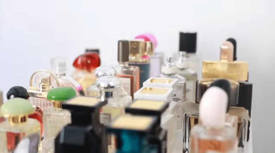  The stunning vlogger is a self confessed perfume addict with a huge selection on top of her chest of drawers