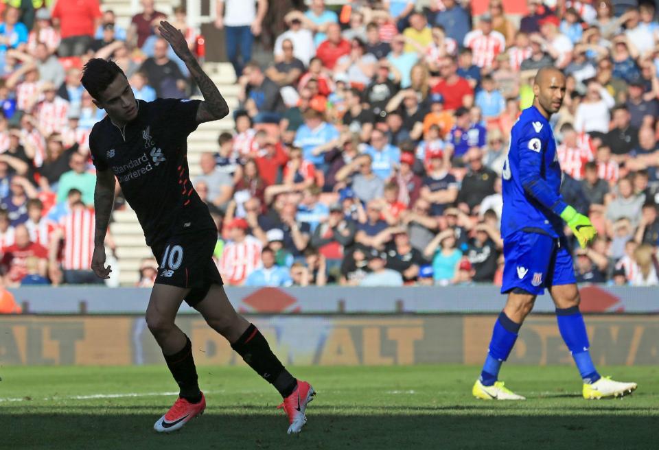  Philippe Coutinho has scored in each of Liverpool's last three games