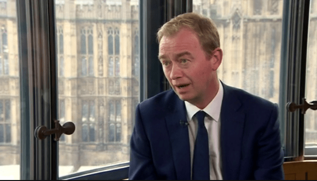  Tim Farron said today he did not think gay sex was a sin