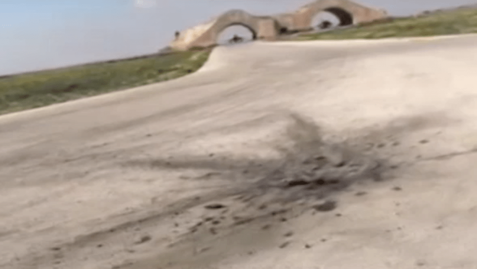  Russian footage broadcast the damage caused on the ground of the Syrian airbase