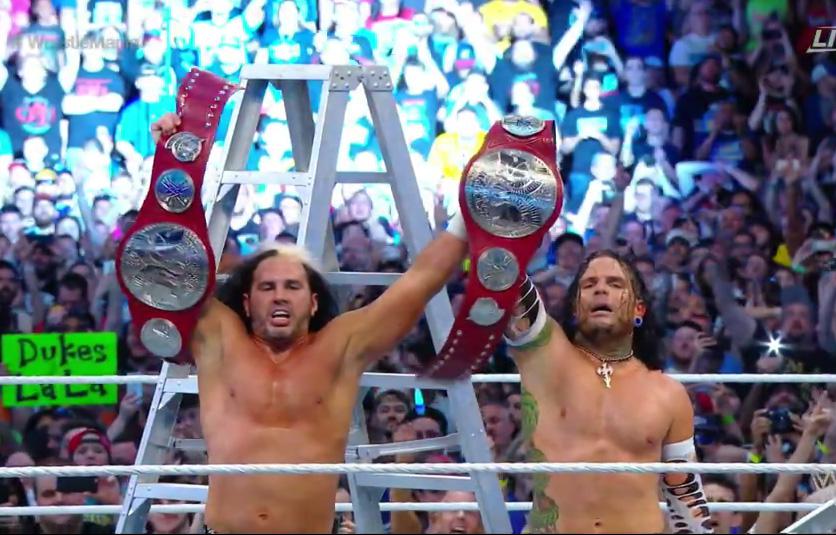  Matt and Jeff Hardy made a triumphant return to WWE at Wrestlemania