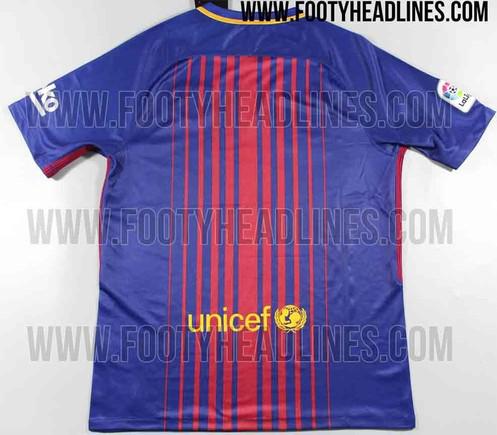 Unicef will once again be emblazoned on the back, towards the bottom, with stripes running all the way down the centre