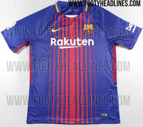 This will be Barcelona's home kit for next season, after it was leaked online