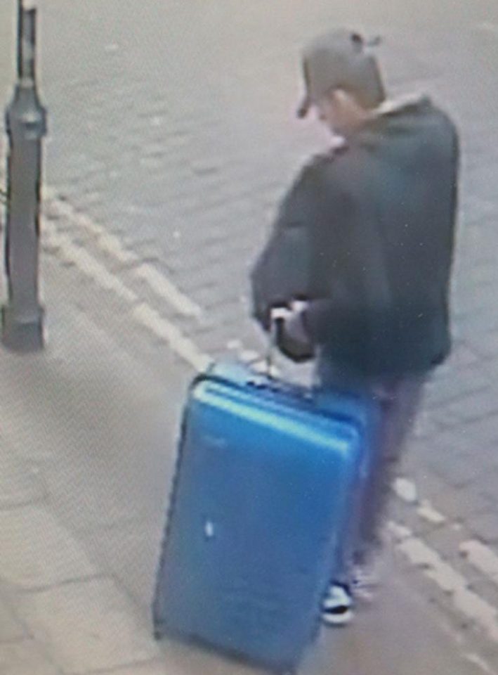  Police are still trying to track down a blue suitcase Abedi was seen with in the days before the deadly attack