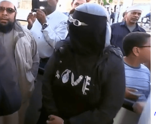  Many said the image on the burka was insensitive after the attack