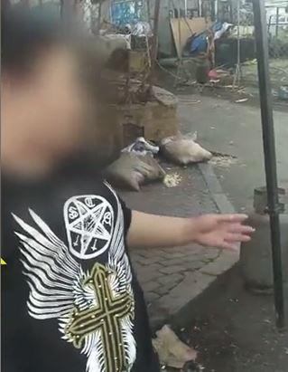  A female animal activist stands outside a slaughterhouse in Harbin, Heilongjiang province in China