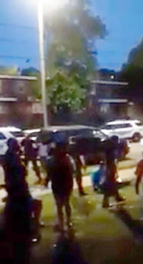  Cops fill the family's front lawn and screams can be heard