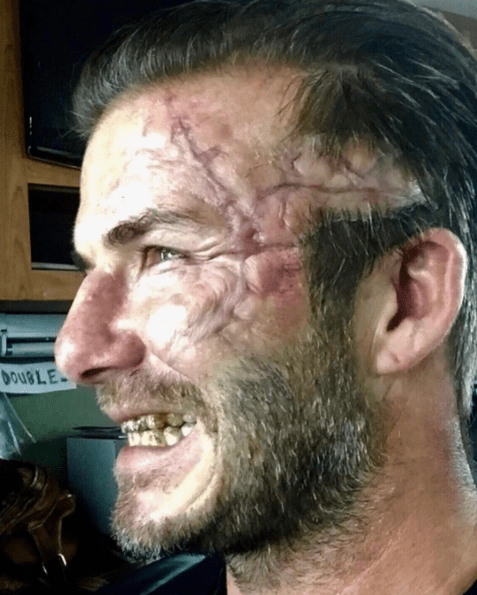 David Beckham is given a horrifying makeover for his role in Guy Ritchie’s King Arthur film