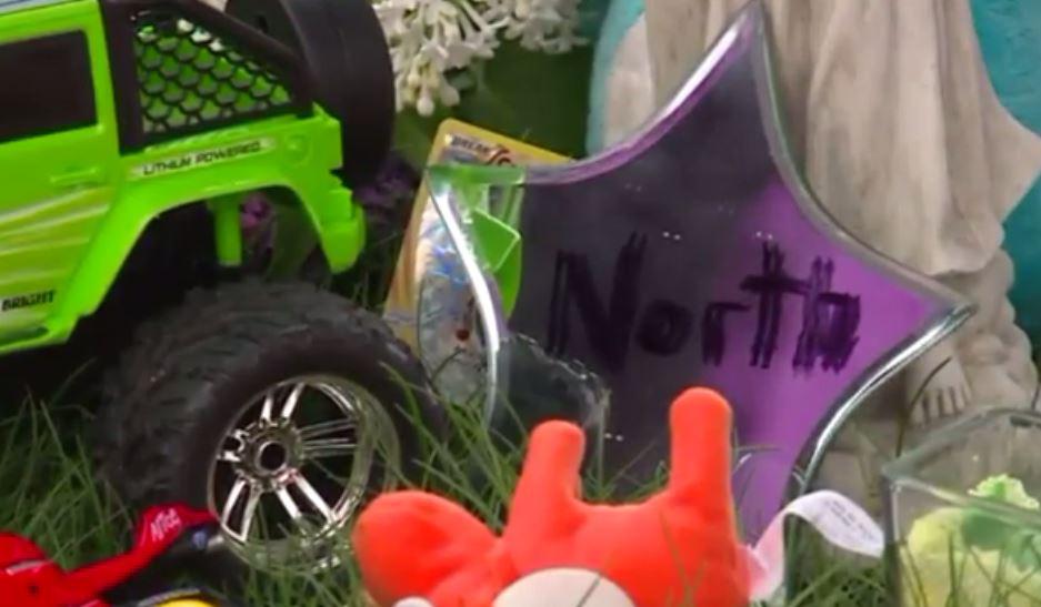  Neighbours have created a memorial to the toddler outside the family's home