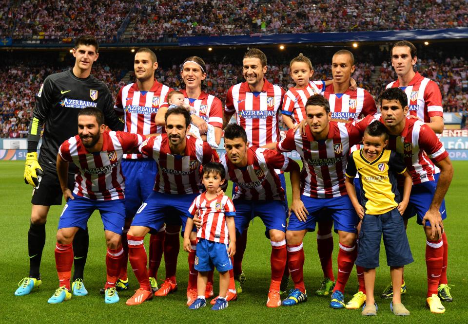 Atletico Madrid line up for 2013 Copa del Rey final and Miranda hit the winner