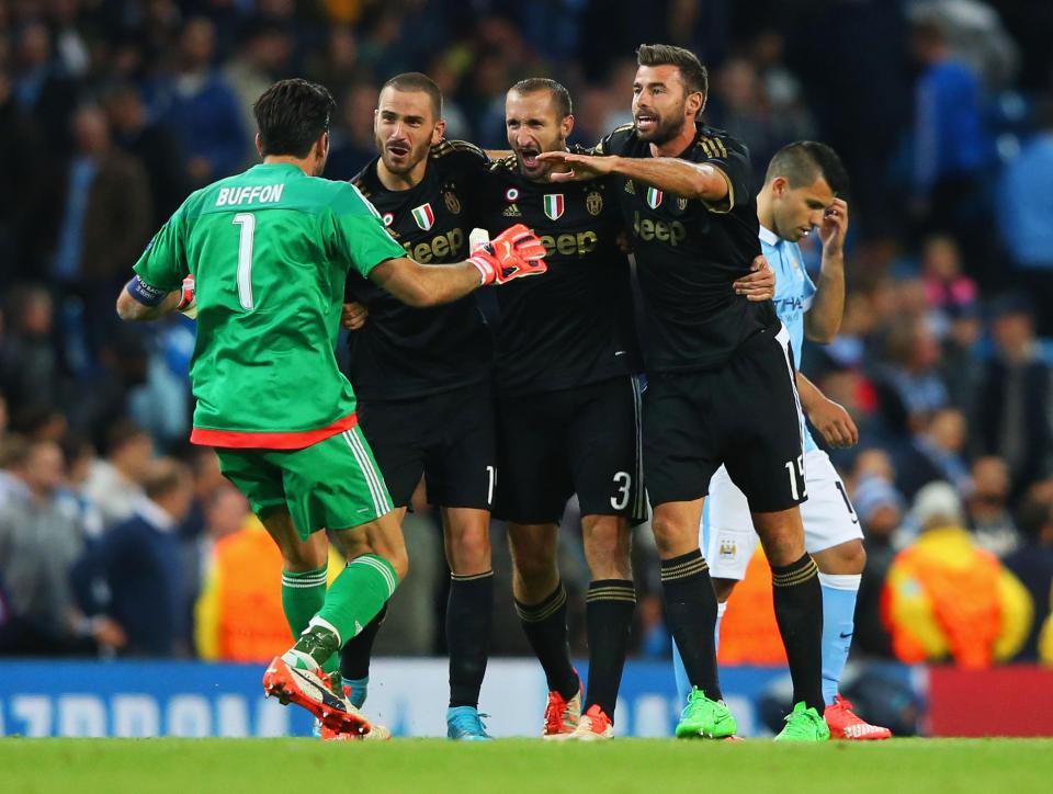 Gianluigi Buffon, Leonardo Bonucci, Giorgio Chiellini and Andrea Barzagli