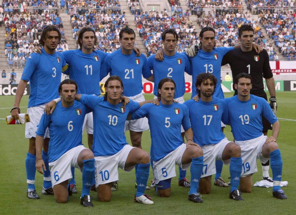 Italy's incredible backline only reached last-16 at World Cup in 2002