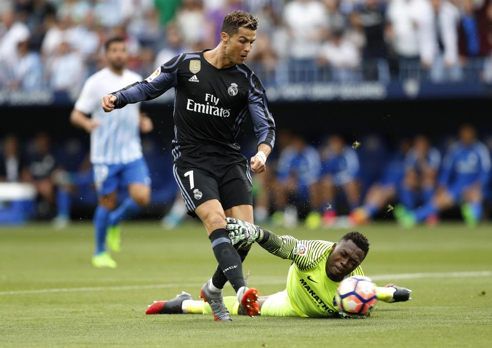  Cristiano Ronaldo put his Real Madrid side ahead with an early tap-in