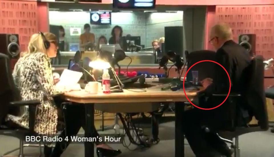  Jeremy Corbyn was spotted logging in to his iPad by the presenter