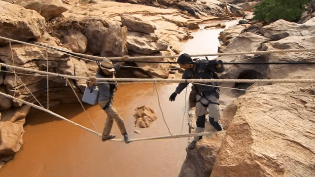  Julia Roberts bravely crossed a river full of crocodiles on a new Bear Grylls Red Nose Special