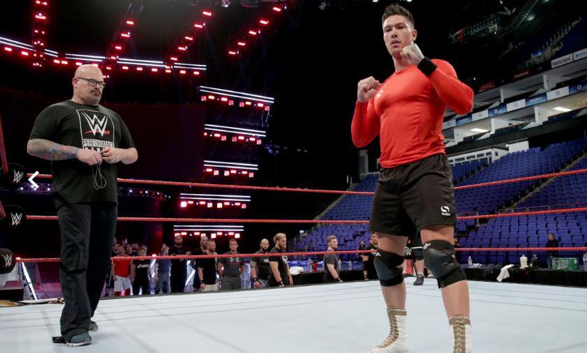  Adam 'Flex' Maxted is put through his paces in WWE tryouts at the O2 earlier this year