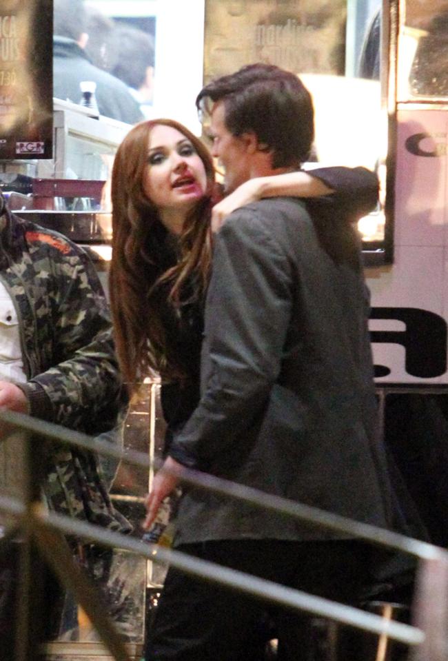  Karen was previously seen getting close to co-star Matt Smith