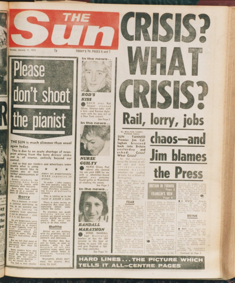 A Sun front page from 1979