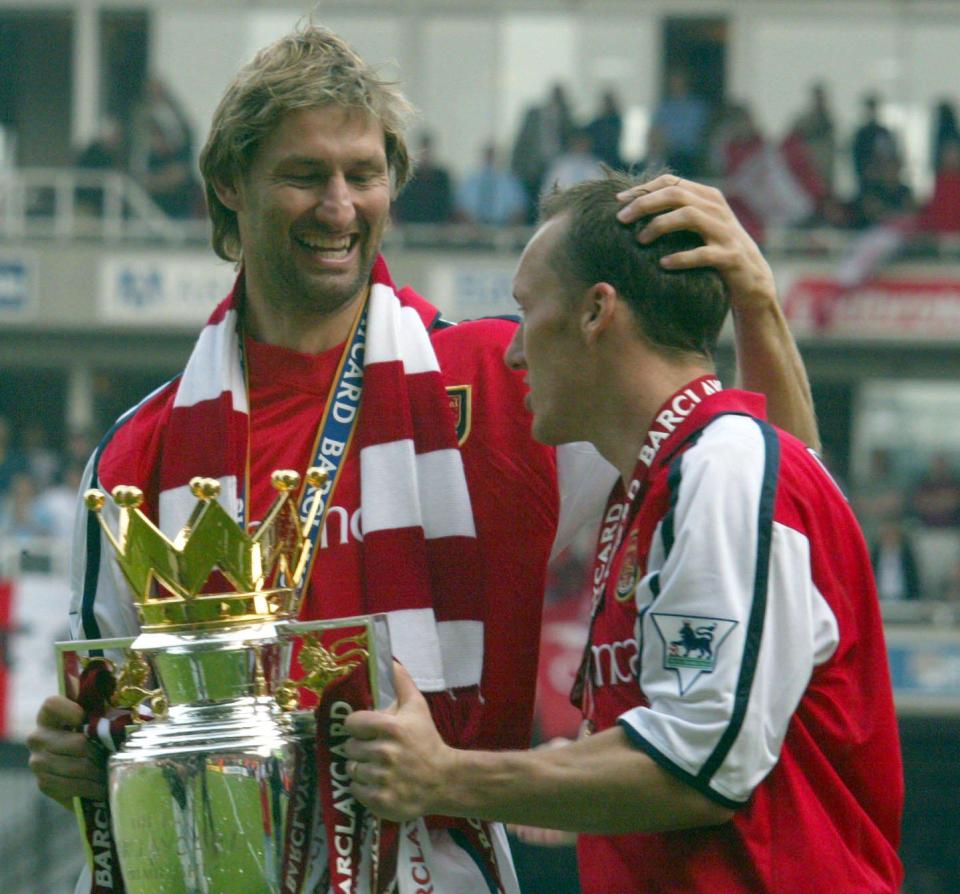  Tony Adams was skipper as Arsenal finished top of the pile once again in 2002