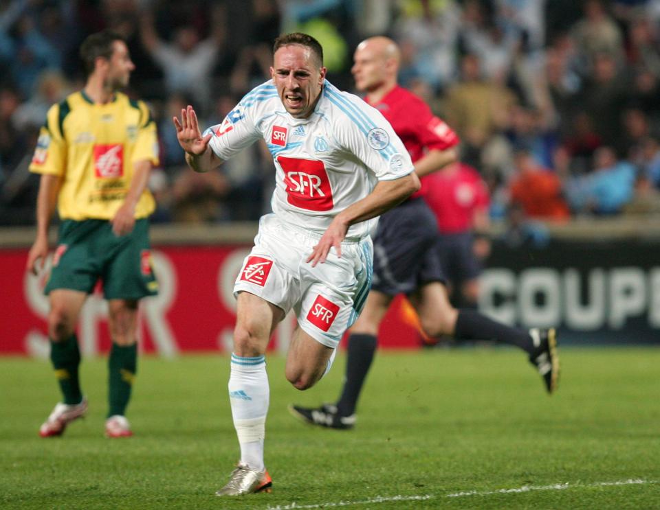  Ribery spent two years with Marseille, earning a move to Germany