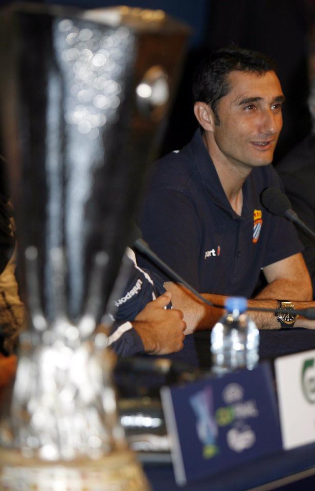  Ernesto Valverde took Espanyol to the Uefa Cup final against Sevilla in 2007