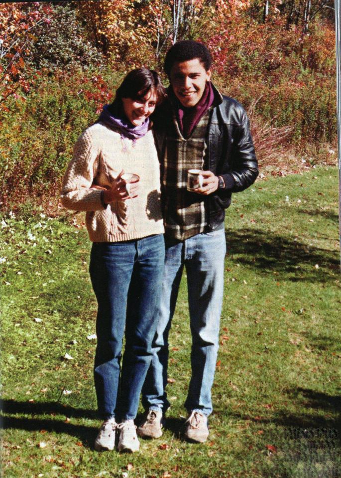 Barack Obama and his then girlfriend Genevieve Cook at her stepfather's family home, in Norfolk, Connecticut in 1984