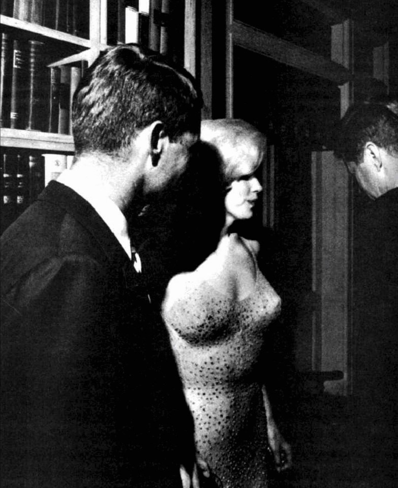 Marilyn Monroe with Bobby Kennedy and JFK