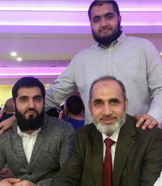  Jamshed Javeed, left, and his brother Mohammed Javeed with their dad, also called Mohammed