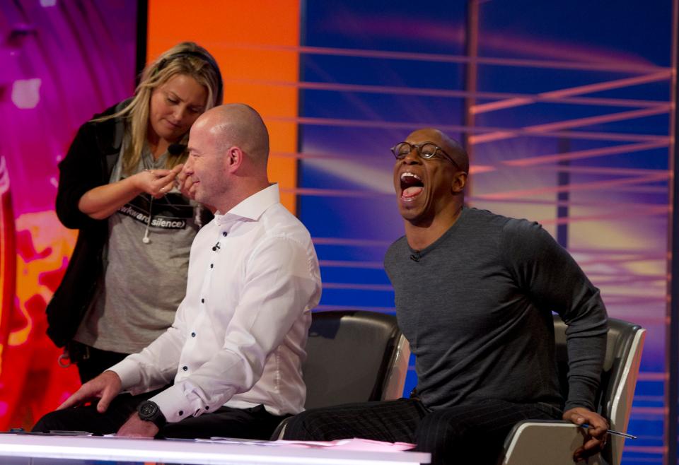  Ian Wright (right) alongside Alan Shearer during the long-running show